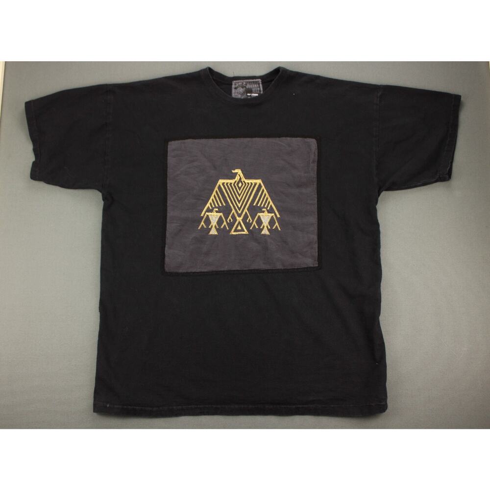 Johnny Was Graphic T-Shirt One Size Black Casual Tee